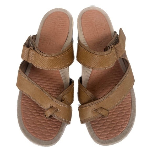 Baretraps Serita Rebound Technology Cognac Slip On Sandals Slippers 7.5 Wide - Picture 1 of 6